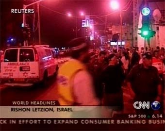 Место теракта в Израиле, кадр CNN, архив