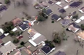 Спасательная операция в Новом Орлеане, кадр CNN