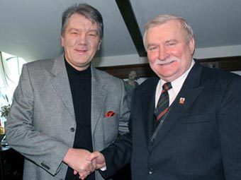 Виктор Ющенко и Лех Валенса, фото пресс-службы президента Украины