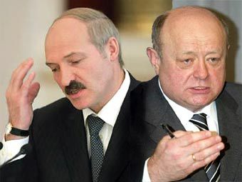 Александр Лукашенко и Михаил Фрадков, фото Reuters 