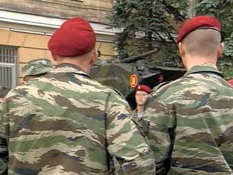 Военнослужащие внутренних войск, кадр телеканала НТВ