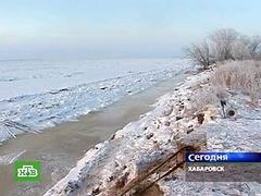 Река Амур в районе Хабаровска. Кадр телеканала НТВ Река Амур в районе Хабаровска. Кадр телеканала НТВ