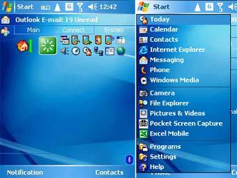 Скриншот операционной системы Windows Mobile