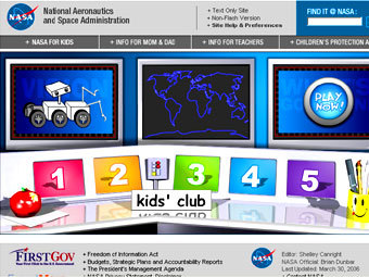   NASA Kid's Club.