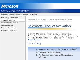   Microsoft Product Activation