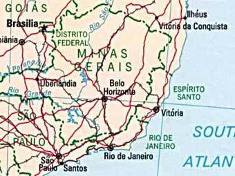 Фрагмент карты Бразилии с сайта lib.utexas.edu