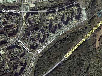 Район места происшествия. Спутниковое изображение с сайта maps.yandex.ru