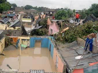 Последствия шторма "Ольга" в Доминиканской республике. Фото AFP