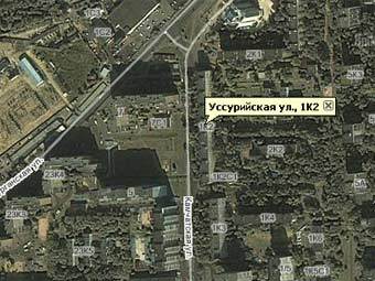 Район места происшествия. Спутниковое изображение с сайта maps.yandex.ru