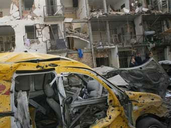 Фото AFP с места взрыва в Алжире, архив