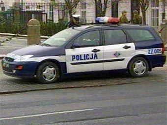 Автомобиль полиции Польши. Кадр ТВ-6, архив